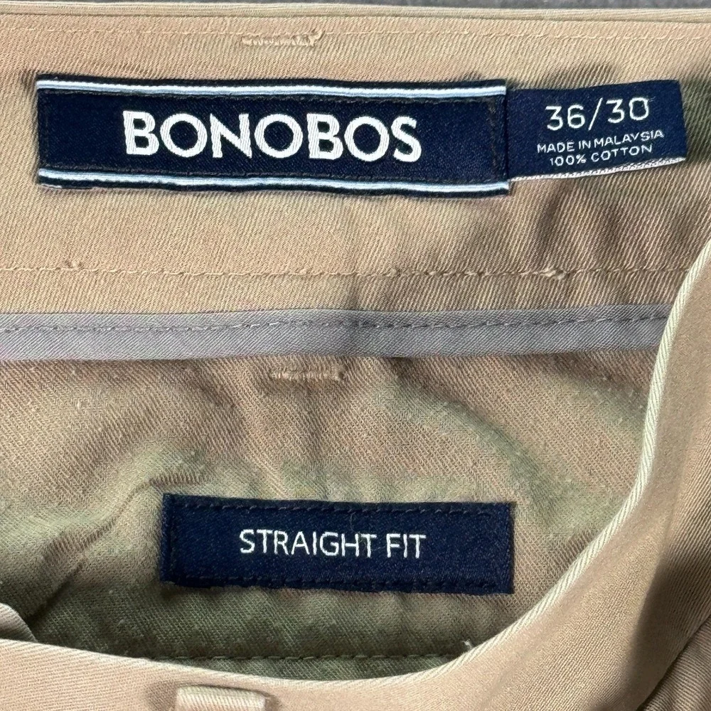 Bonobos Wednesday‎ Khaki Pants Mens 36x30 Straight Fit Beige Comfort Classic